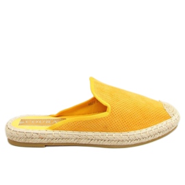 Dametøfler honning espadrilles 4821 Gul