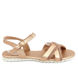 Champagne damesandaler 3160 Champagne flerfarvet
