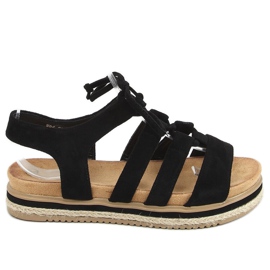 Sort W86 Sorte espadrillessandaler