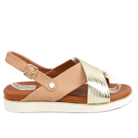 Dame beige sandaler MJF745-9 Beige gylden