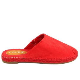 Espadrilles fuld farve rød 3899 Rød