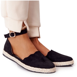S.Barski Ruskind Espadrilles På Halmsålen S. Bararski Sort