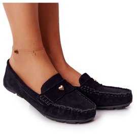 S.Barski Loafers i ruskind til kvinder fra S. Bararski Black sort