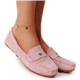 S.Barski Dame ruskind loafers S. Bararski pink lyserød