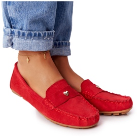 S.Barski Loafers i ruskind til kvinder fra S. Bararski Red rød