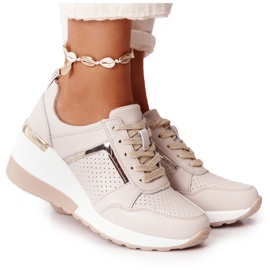 S.Barski Læder Wedge Sneakers S. Barki Beige