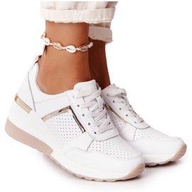Læder Wedge Sneakers S.Barski Hvid