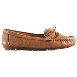 Clowse Brune loafers med sløjfe