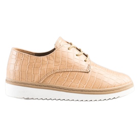 SHELOVET Brun Snake Print sko