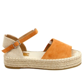 Espadrilles kamel med åben tå A663-ESP-1 kamel beige brun