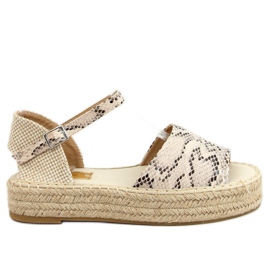Åben tå Espadrilles A663-ESP-1 Snake beige