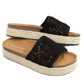 Sort åbent espadrilles 20-349 Sort