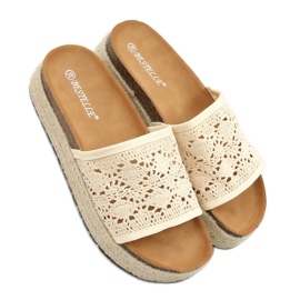 Beige åbent beige espadrilles 20-349 Beige