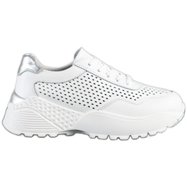 Goodin Moderigtige læder sneakers hvid