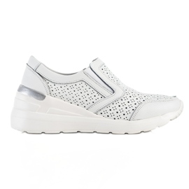 Goodin Hvide læder-slip-on sneakers