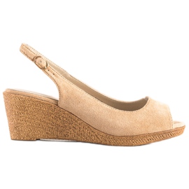 Goodin Casual wedge sandaler brun