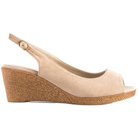 Goodin Casual wedge sandaler beige