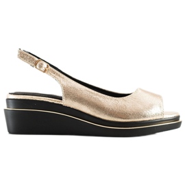 Goodin Skinnende gyldne sandaler gylden
