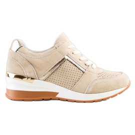 Goodin Beige læder sneakers