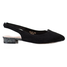 Goodin Slip-on pumper med en udsat hæl sort