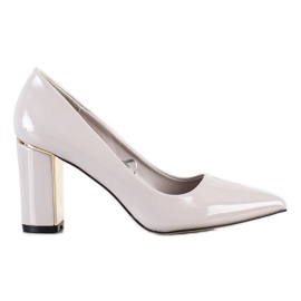 Goodin Stilfulde pumps på høje hæle beige flerfarvet grå