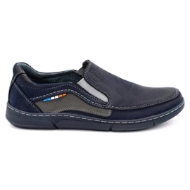 Olivier Herre slip-on sko 283GT marineblå
