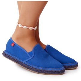 Big Star DD274A136 Marineblå Espadriller på en flettet sål marine blå