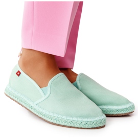 Grønne Espadriller på den flettede sål Big Star DD274A141