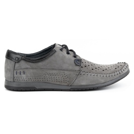 KOMODO Herre moccasin sko 875 til sommer, grå