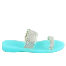 Blå silikone flip-flops BG51 Blå sølv