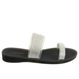 Sorte silikone flip-flops BG51 Sort sølv