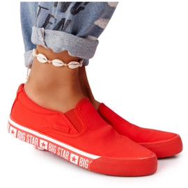 Dame Sneakers Slip-on Big Star HH274010 Rød