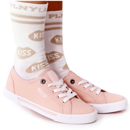 Kvinders sneakers Big Star HH274060 Pink hvid lyserød