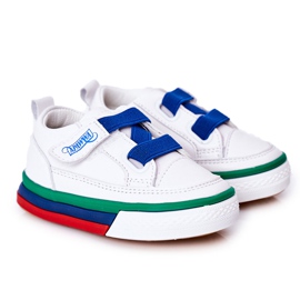 Apawwa Børnesneakers med ribbet hvid og marineblå Baxter marine blå