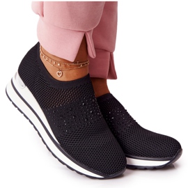 Openwork Sneakers Slip-On On Wedge Sort Sophia hvid