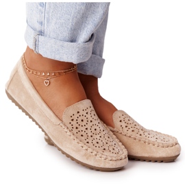 Loafers i ruskind til kvinder Beige Molly