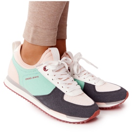 Sportssko Memory Foam Cross Jeans HH2R4049C Grøn-pink lyserød