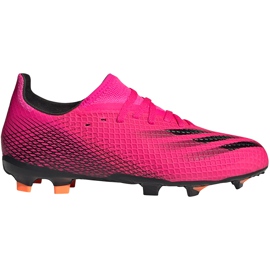 Adidas X Ghosted.3 Fg Jr FW6935 fodboldstøvler lyserød lyserød