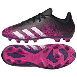 Adidas Predator Freak.4 FxG Jr FW7536 fodboldstøvler flerfarvet lyserød