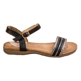 S. BARSKI Sorte sandaler fra S.BARSKI