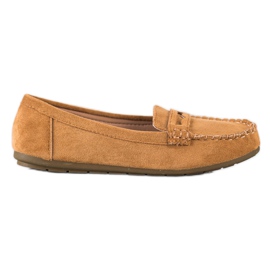 Super Me Loafers i ruskind af kamel brun