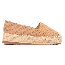 SHELOVET Espadriller på platformen brun