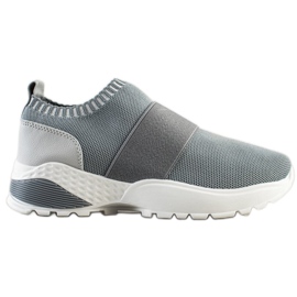 SHELOVET Slip-on sportssko med elastik grå