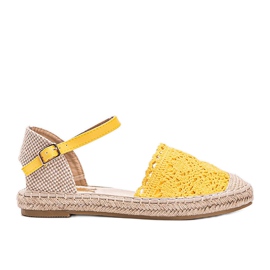 Gule espadriller med babyblonder