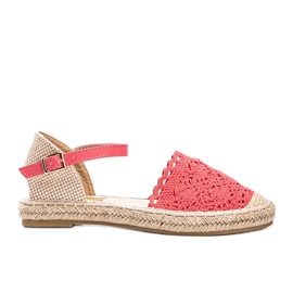 Røde espadriller med babyblonder