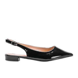 Sort patent flad ballerina Tia