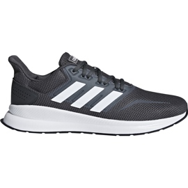 Grå Adidas Runfalcon herresko F36200 hvid