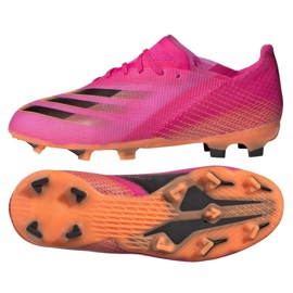 Adidas X Ghosted.1 Fg Jr FW6956 fodboldstøvler lyserød pink, orange