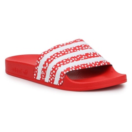 Adidas adilette W FX5921 hjemmesko hvid rød