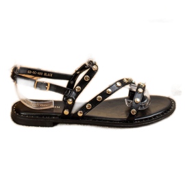 Goodin Sandaler med ornamenter sort